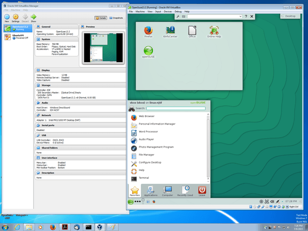 opensuse 13 on windows 7