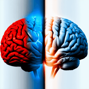 3 brains different colors showing a shift
